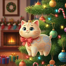 AI-Cat ornament christmas