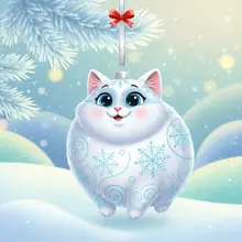 AI-Cat ornament christmas
