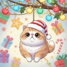 AI-Cat ornament christmas