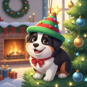 Christmas Dog ornament