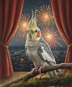 Christmas Cockatiel 326 bird