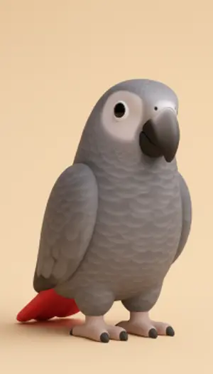 AI-African Grey Parrot 712 bird