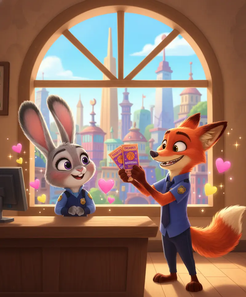 Fox nick propose to Judy in a nba game and Judy sa...