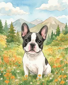 AI-Blizzard french bulldog dog